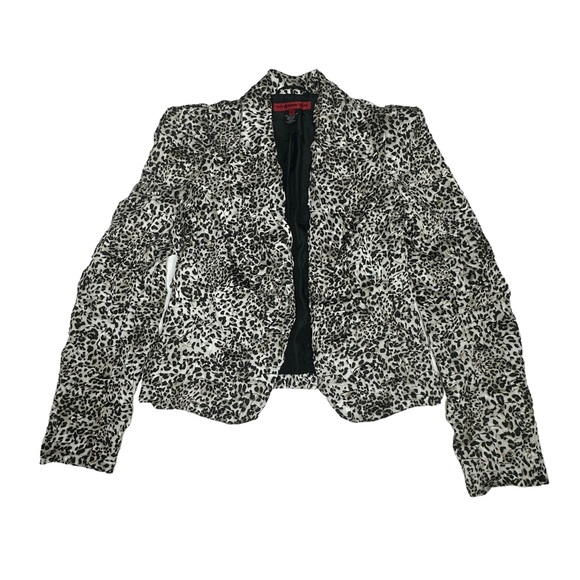 Vintage Early 2000’s Vivienne Tam Silk Black/White Animal Print Blazer Jacket 2 - Picture 15 of 16